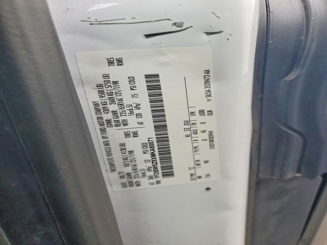 2021 Ford Transit Delivery Truck