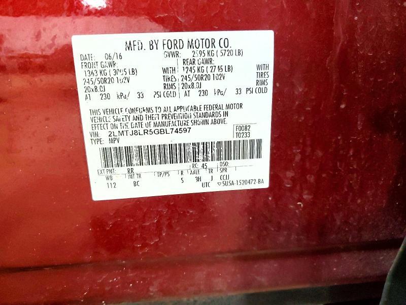 2016 Lincoln Mkx Reserve