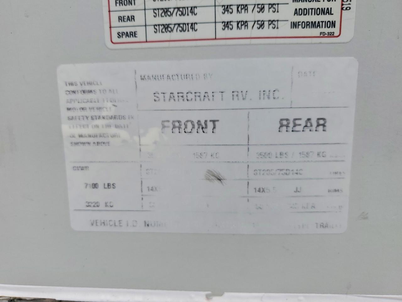 2007 Starcraft Antigua Camper