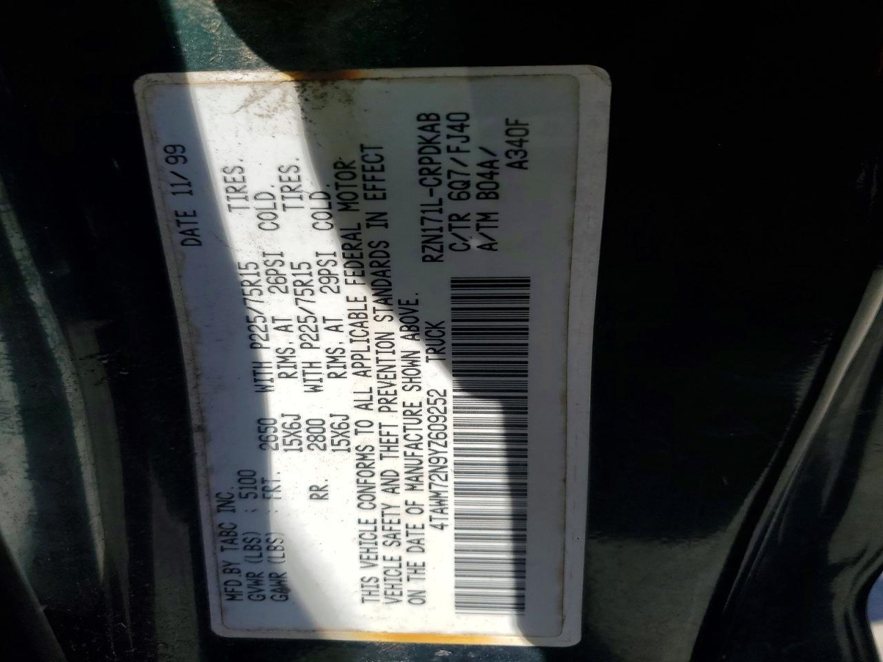 2000 Toyota Tacoma Base