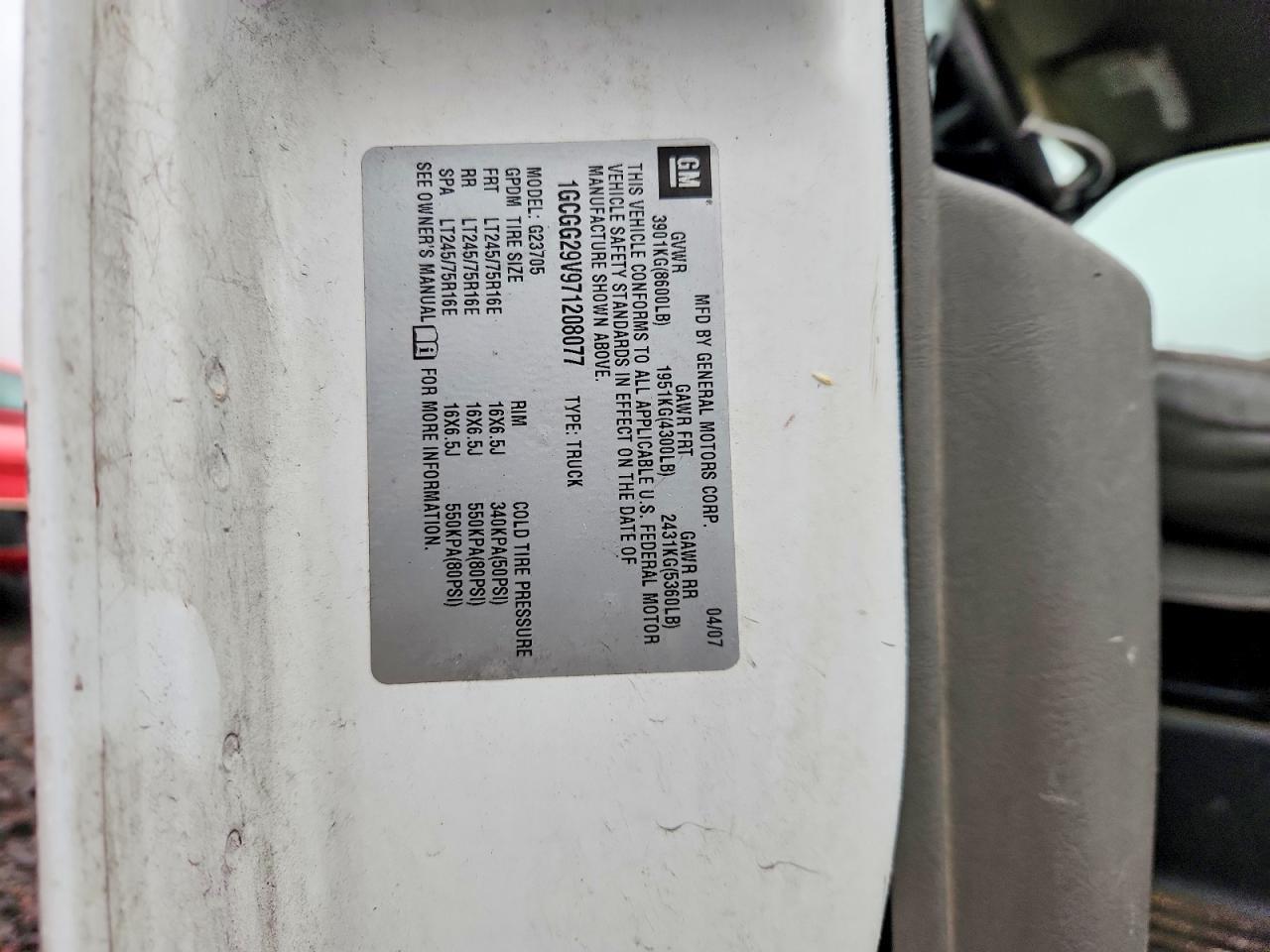 2007 Chevrolet Express G2500