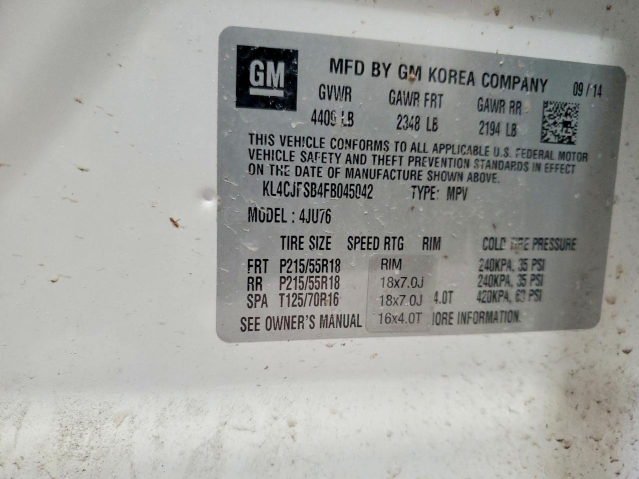 2015 Buick Encore Convenience