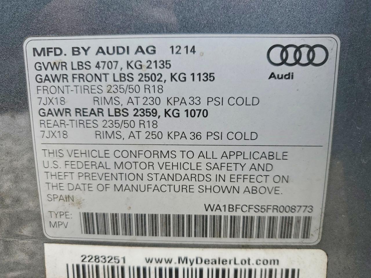 2015 Audi Q3 Premium Plus