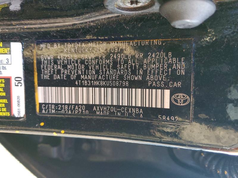 2019 Toyota Camry Hybrid le