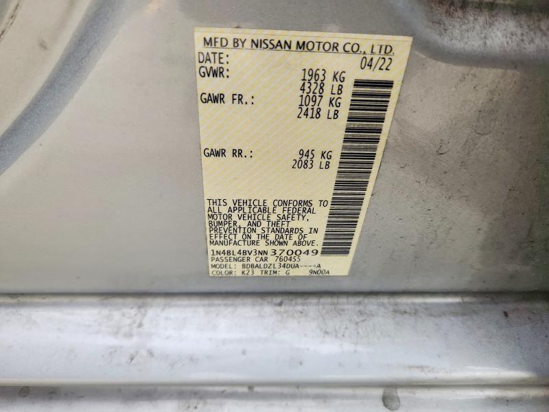 2022 Nissan Altima 2.5 s