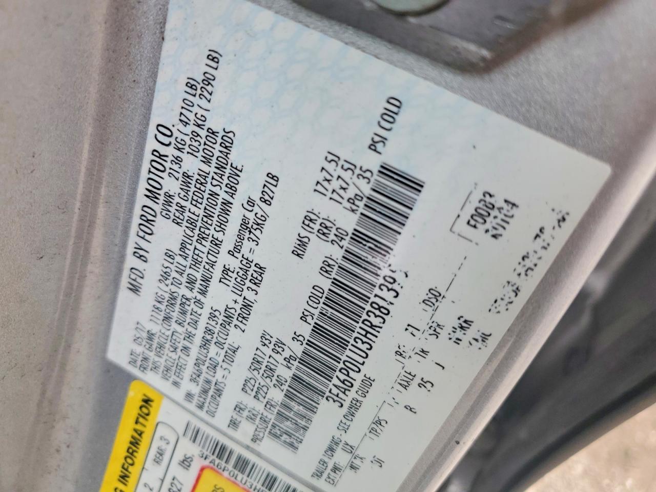 2017 Ford Fusion se Hybrid