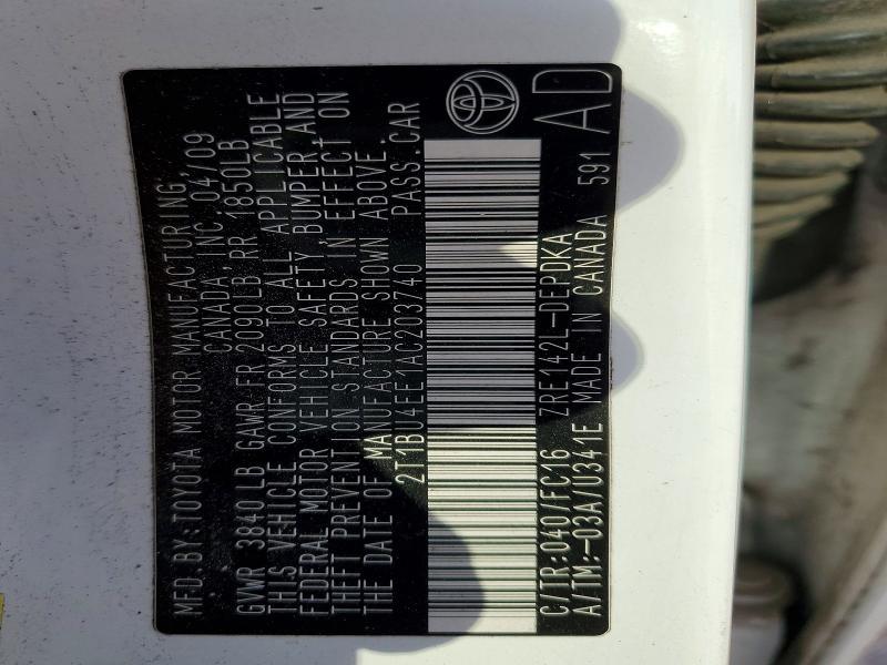 2010 Toyota Corolla le