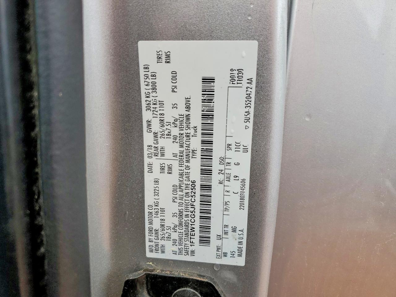 2018 Ford F150 Supercrew