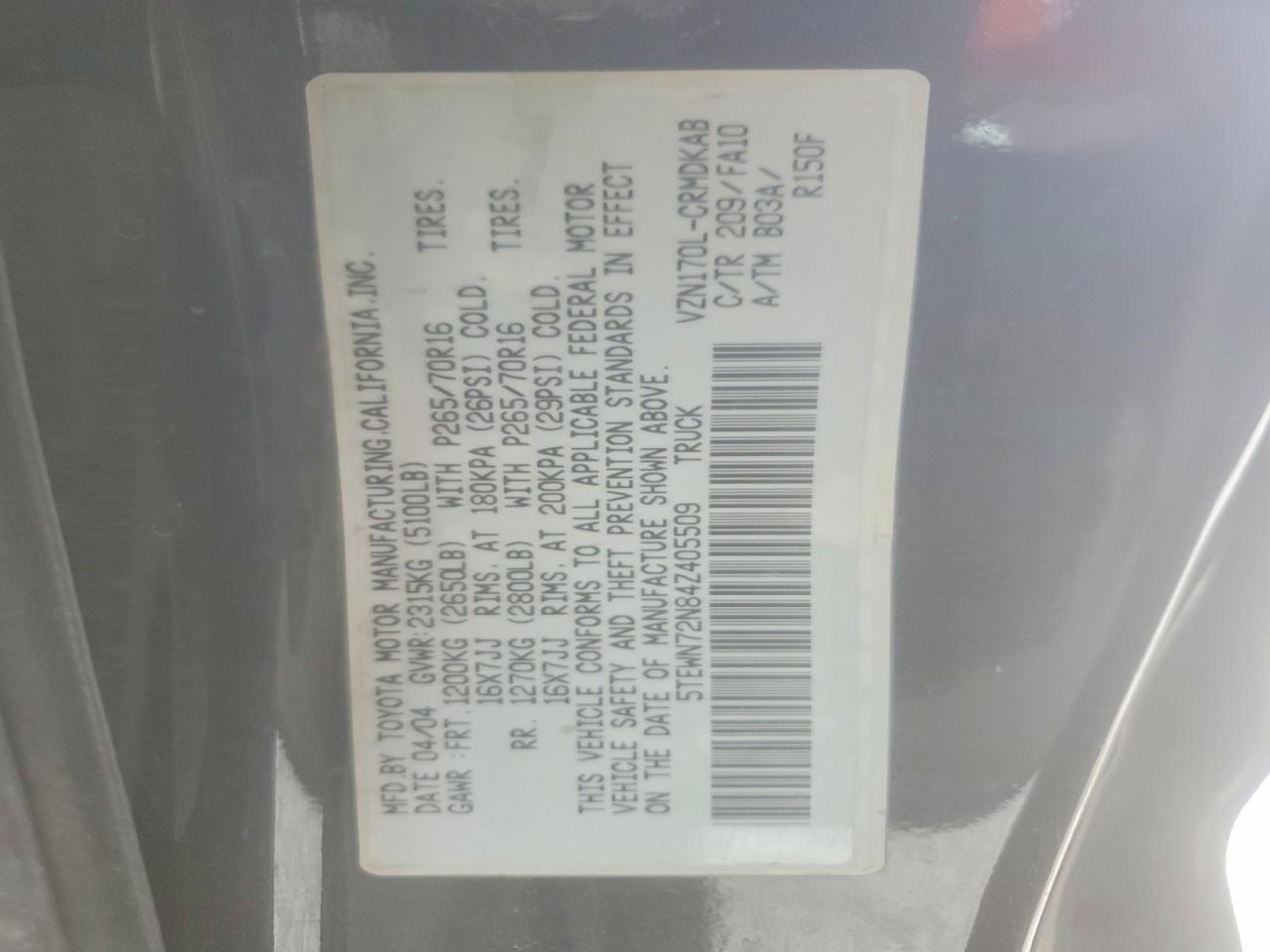 2004 Toyota Tacoma V6