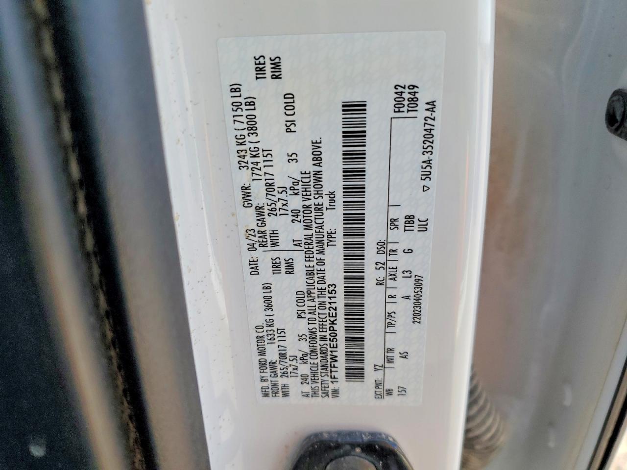 2023 Ford F150 Supercrew