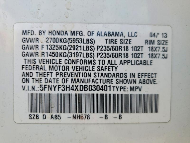 2013 Honda Pilot ex