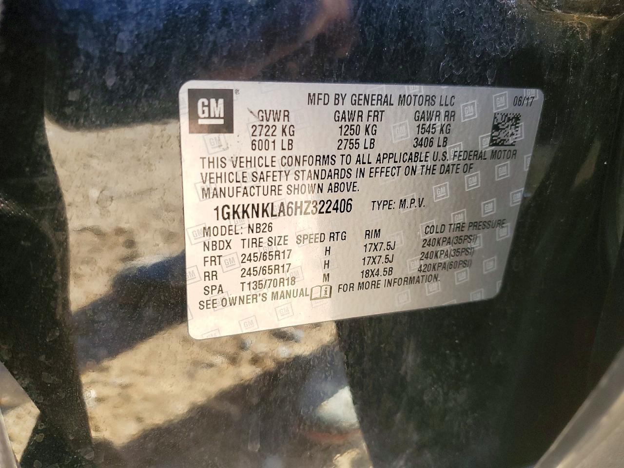 2017 GMC Acadia sle