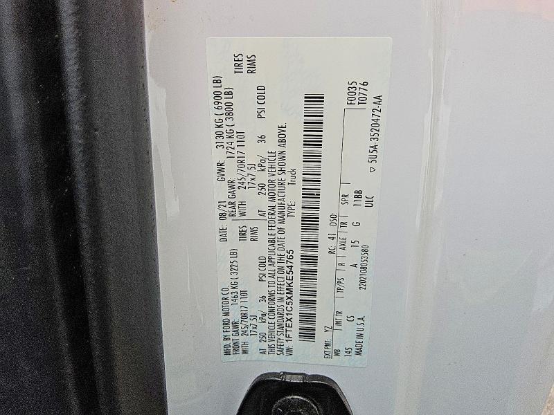 2021 Ford F150 Super Cab