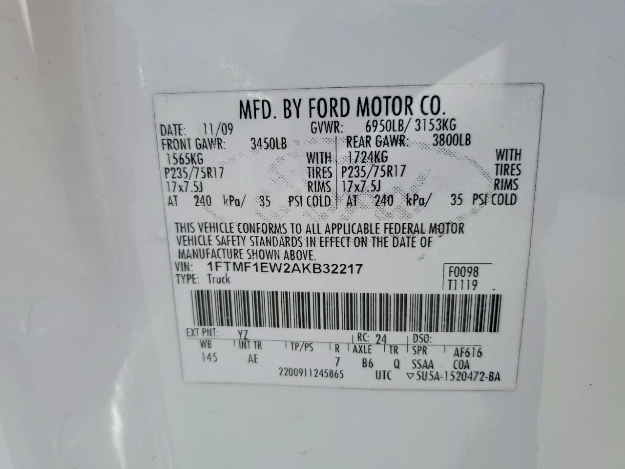 2010 Ford F150