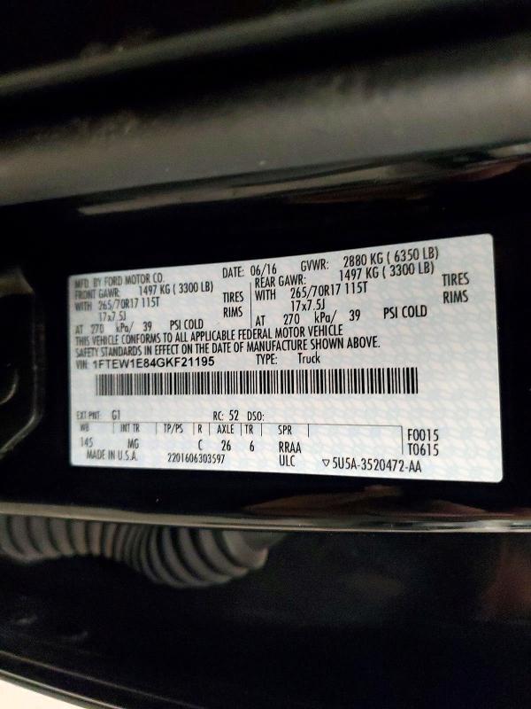 2016 Ford F150 Supercrew