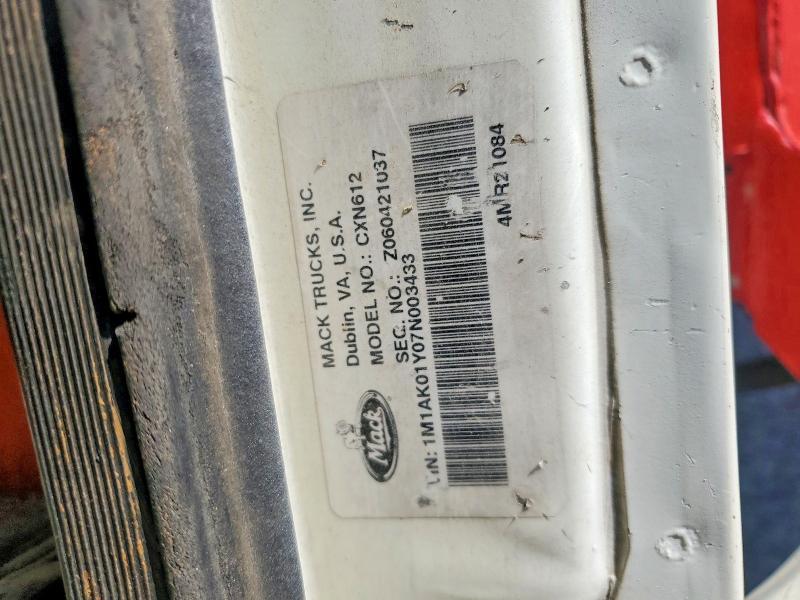 2007 Mack Cxn612 Dump Truck