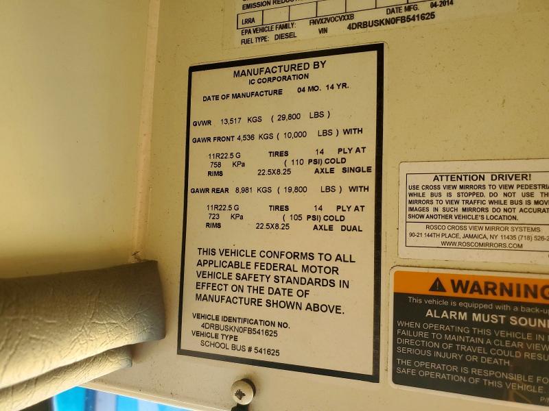 2015 Icrp 2015 IC Corporation CE Series School-School Bus