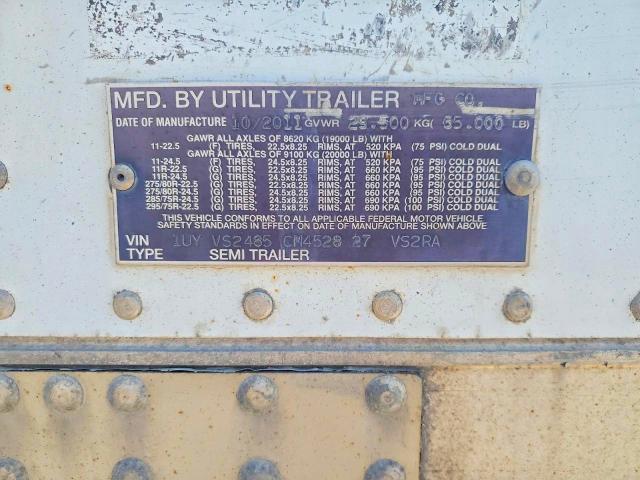 2012 Utility VS2RA Refrigerated Van Trailer