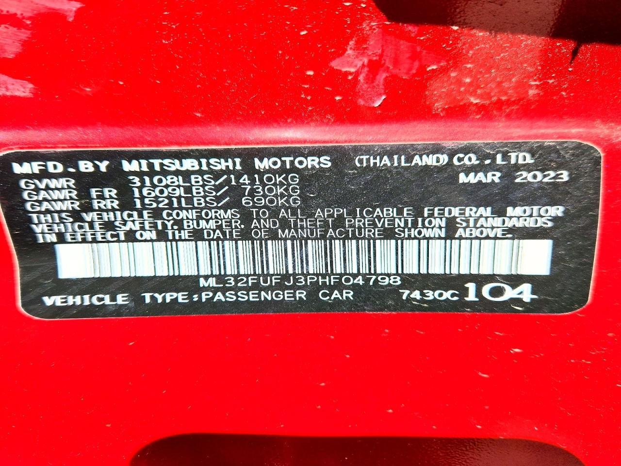 2023 Mitsubishi Mirage G4 es