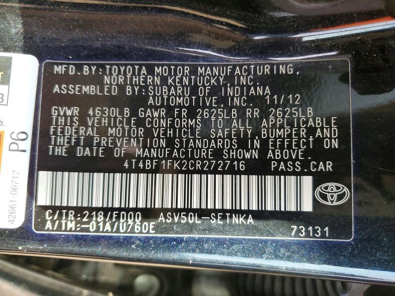 2012 Toyota Camry le