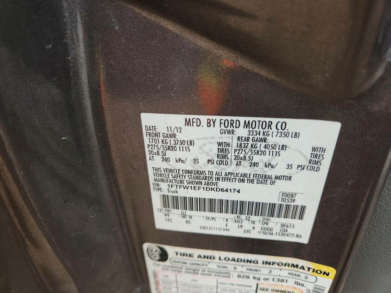 2013 Ford F150 Supercrew