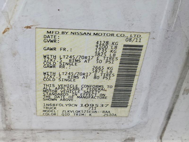 2012 Niss An nv 2500 Delivery van
