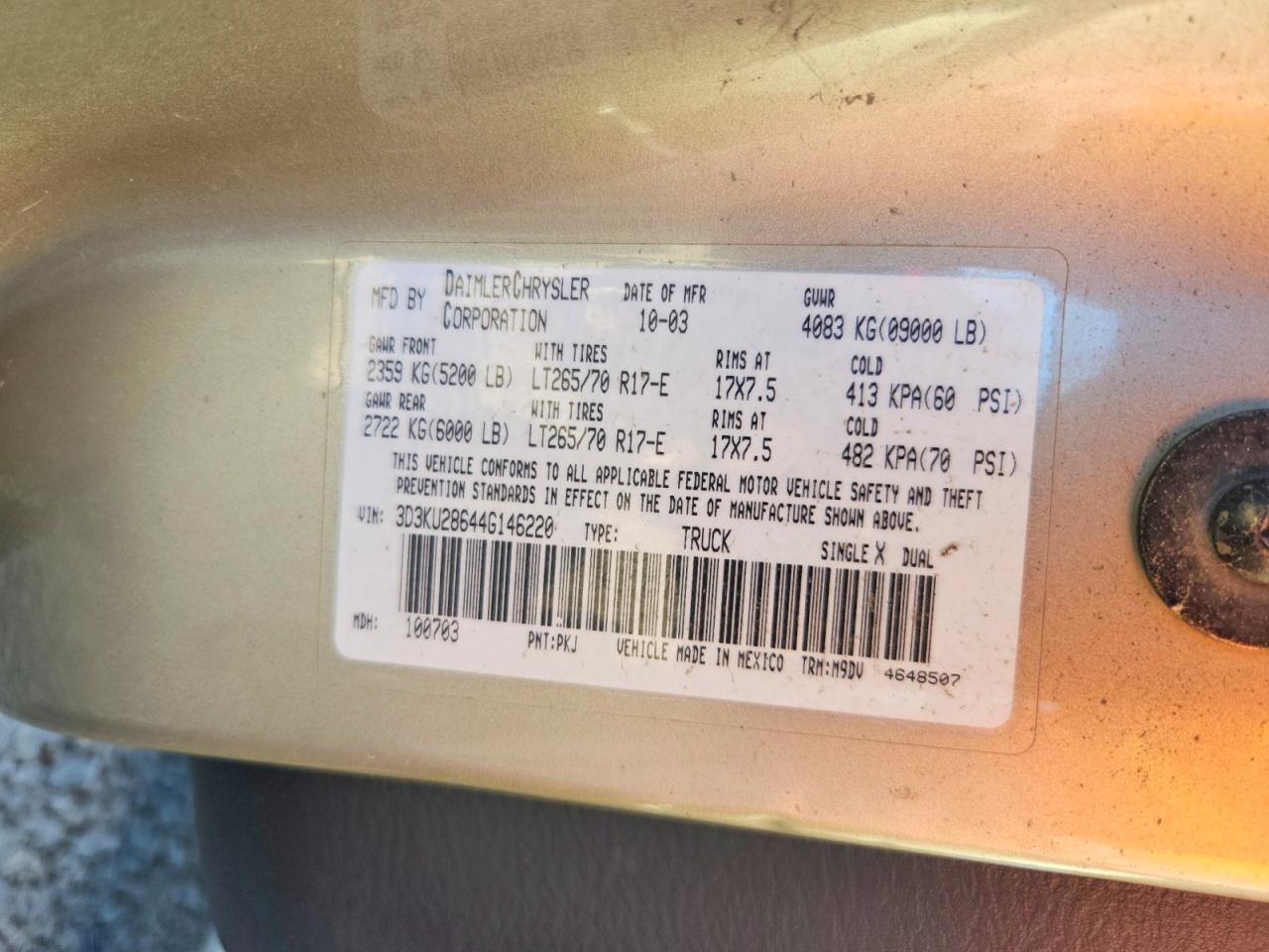 2004 Dodge RAM 2500 ST