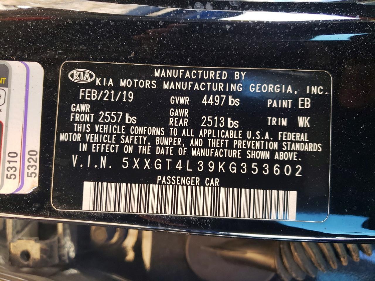 2019 KIA Optima s