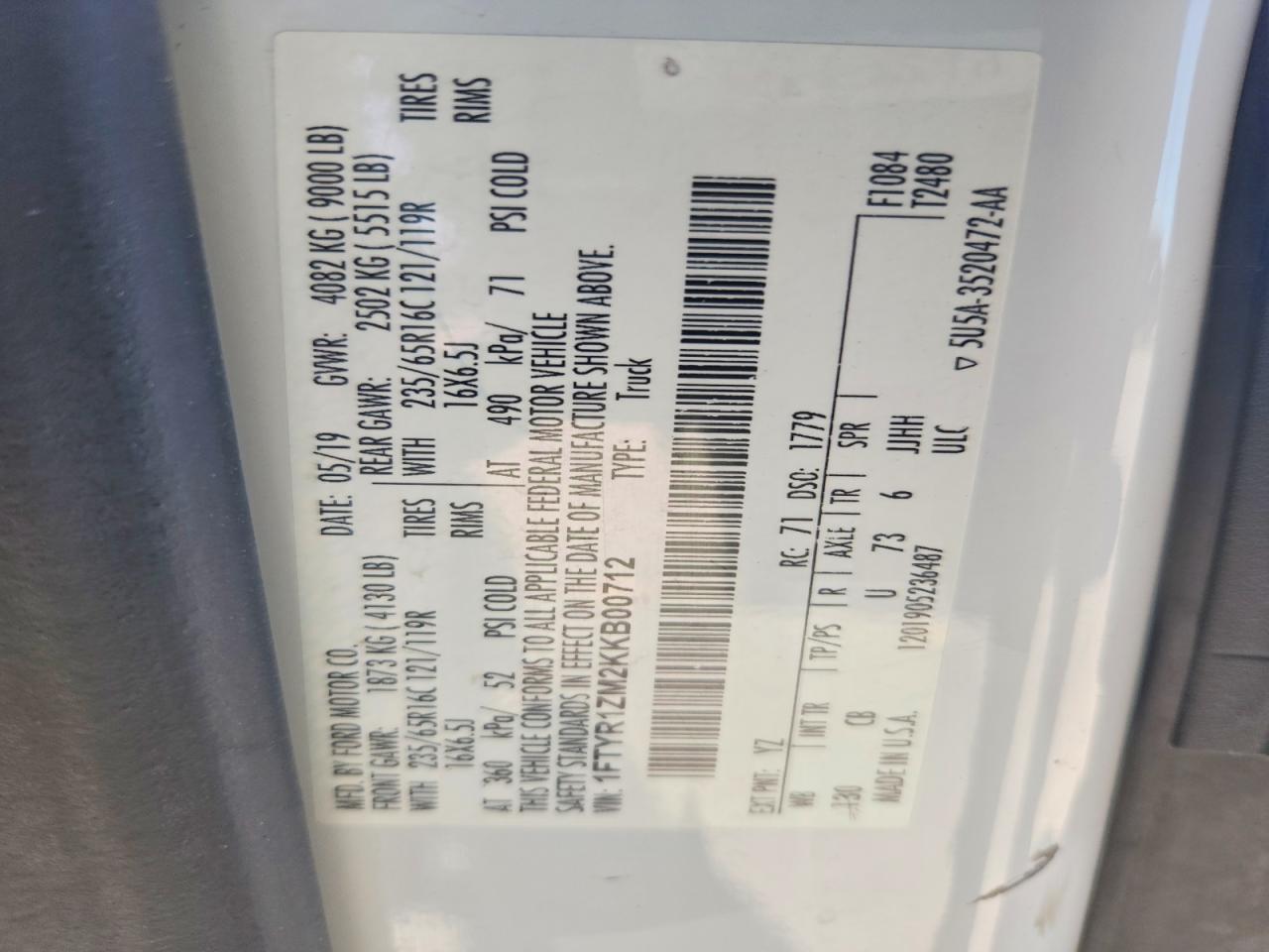 2019 Ford Transit T
