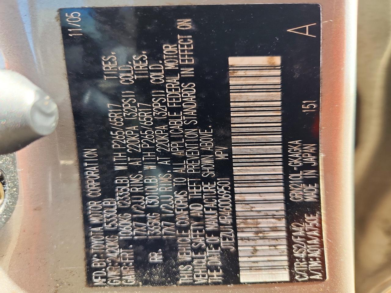 2006 Toyota 4runner SR5