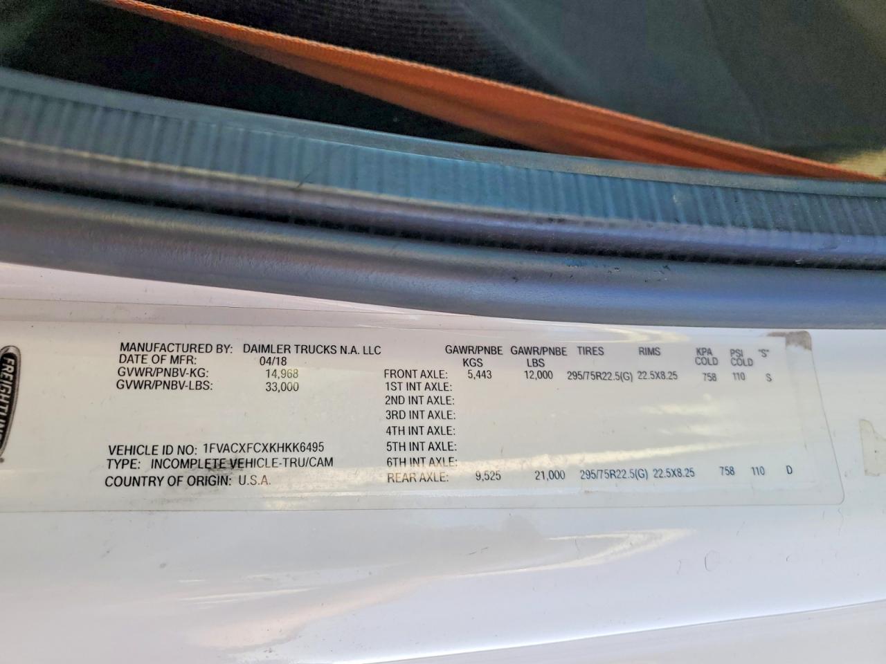 2019 Freightliner Business Class M2 Flatbed Truck