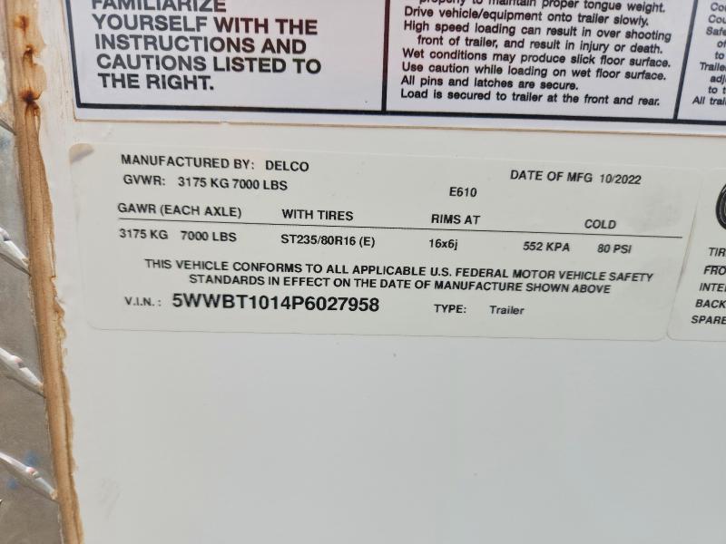 2023 Delco Enclosed Cargo Trailer
