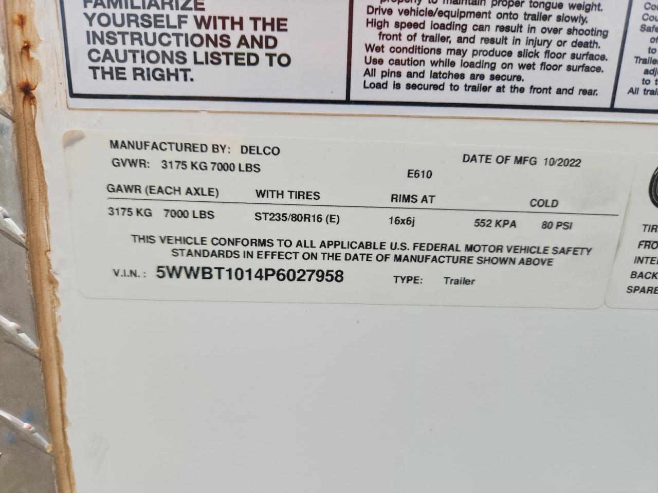 2023 Delco Enclosed Cargo Trailer