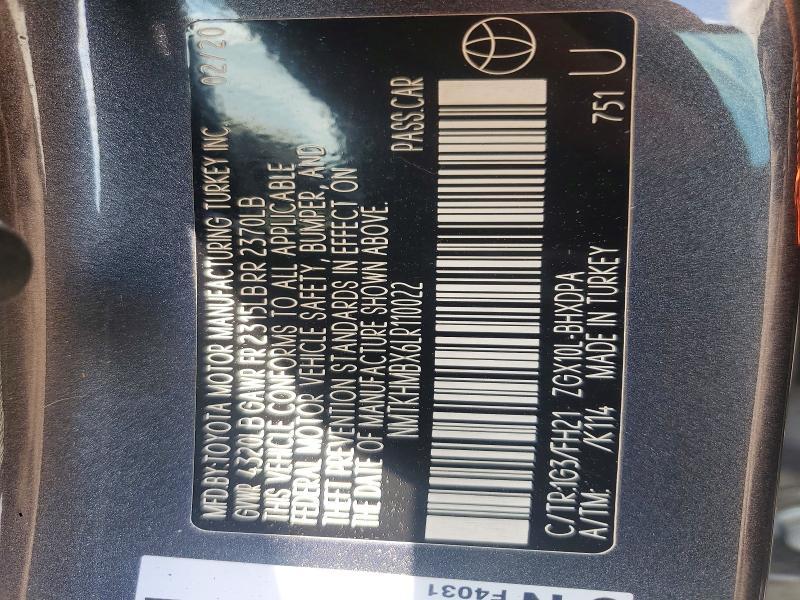 2020 Toyota C-hr le