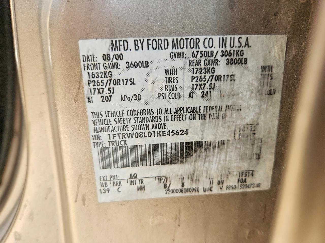 2001 Ford F150 Supercrew