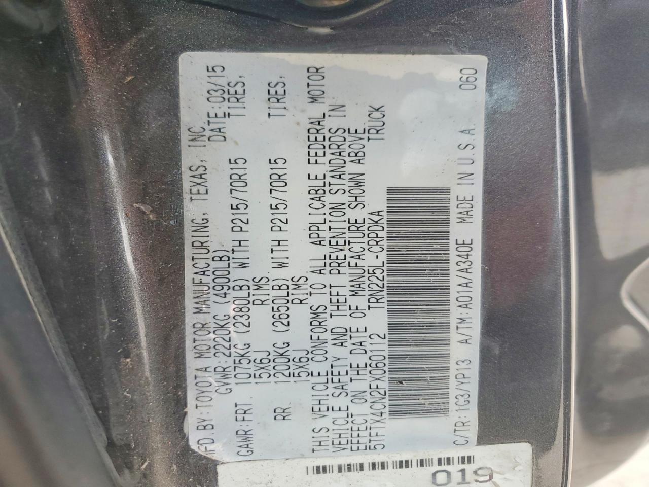 2015 Toyota Tacoma Base