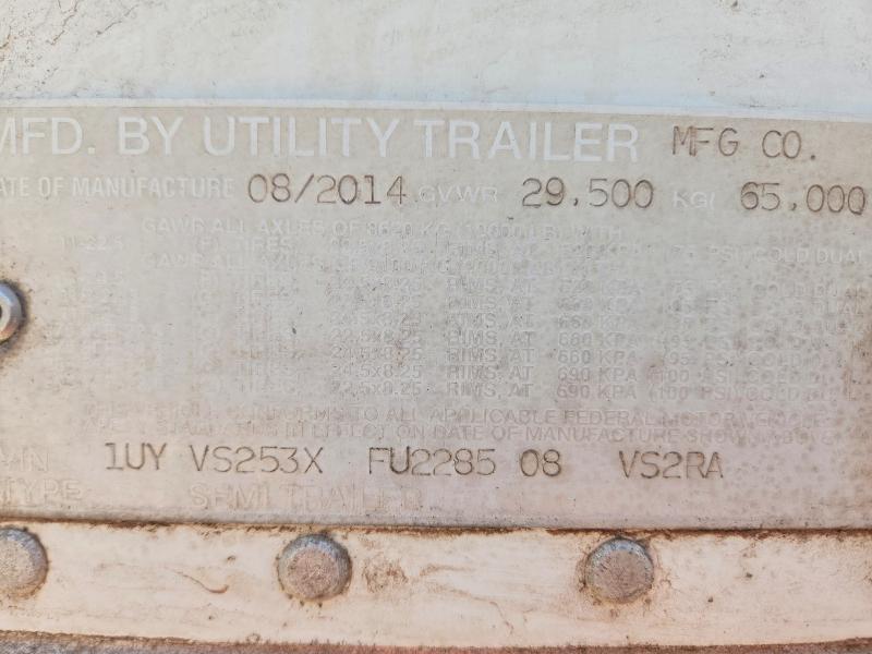 2015 Utility VS2RA Refrigerated Van Trailer