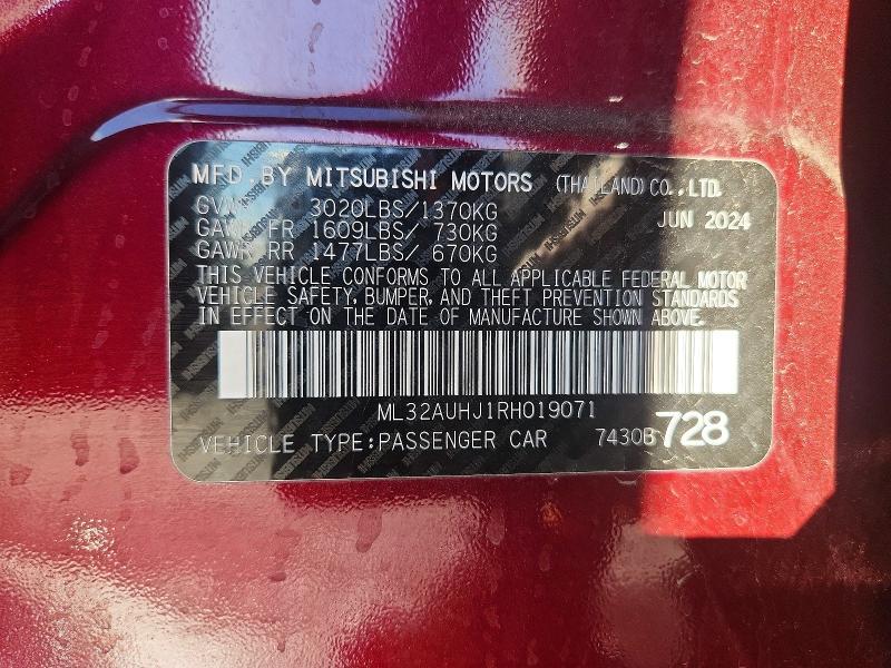 2024 Mitsubishi Mirage es