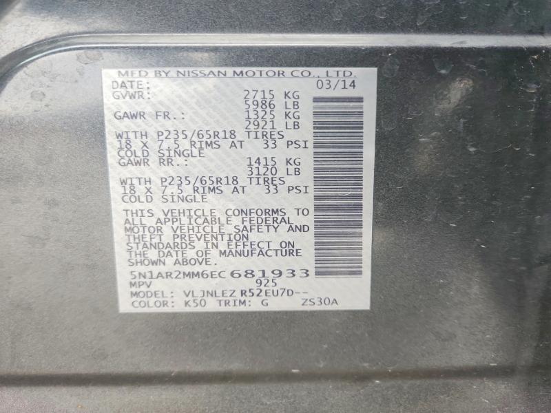 2014 Nissan Pathfinder sv