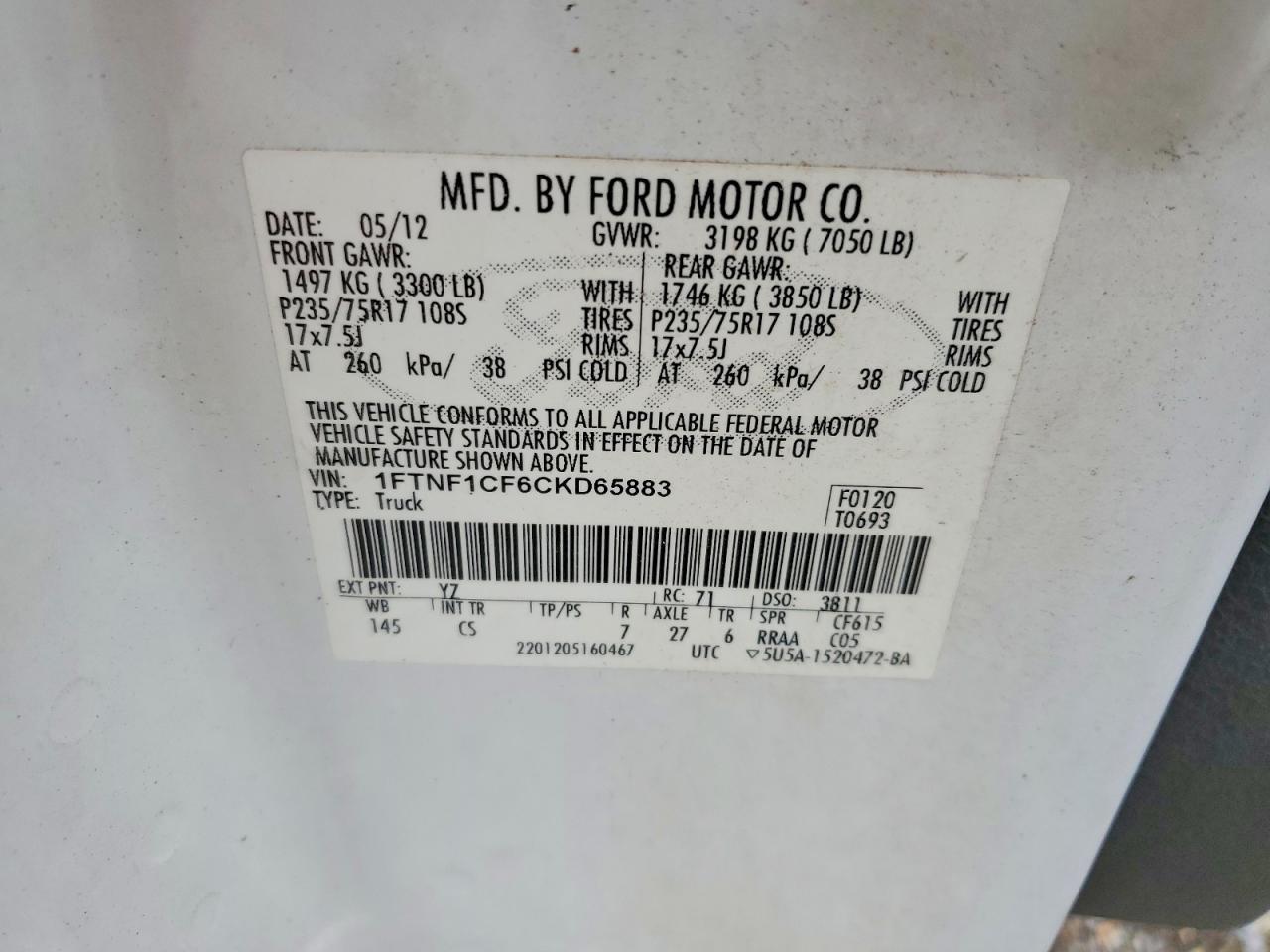 2012 Ford F150
