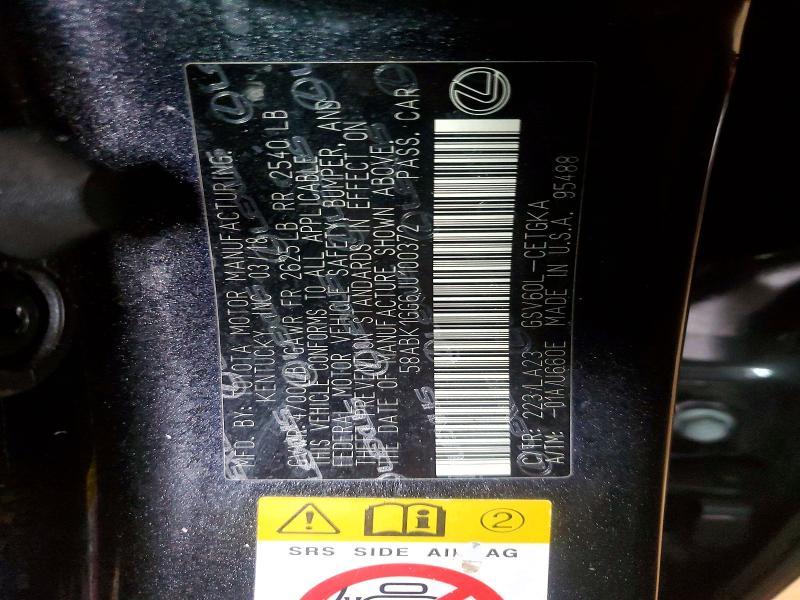 2018 Lexus Es 350 Base