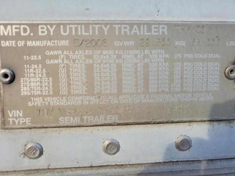 2007 Utility 2005 Utility VS2RA Refrigerated Van Trailer