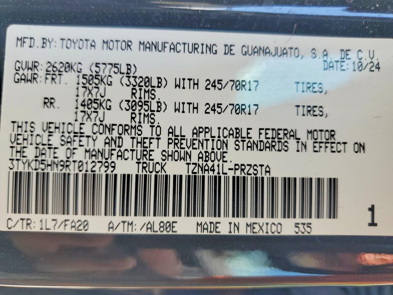 2024 Toyota Tacoma SR