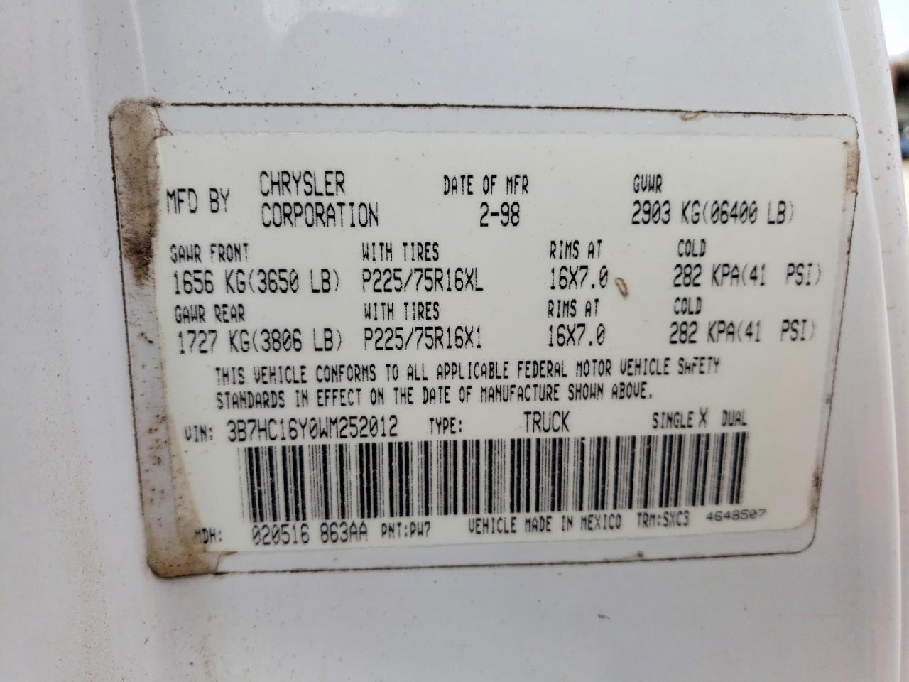1998 Dodge RAM 1500