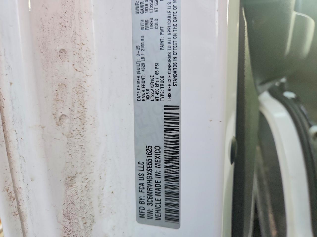 2025 Dodge RAM Promaster 3500 Delivery Van
