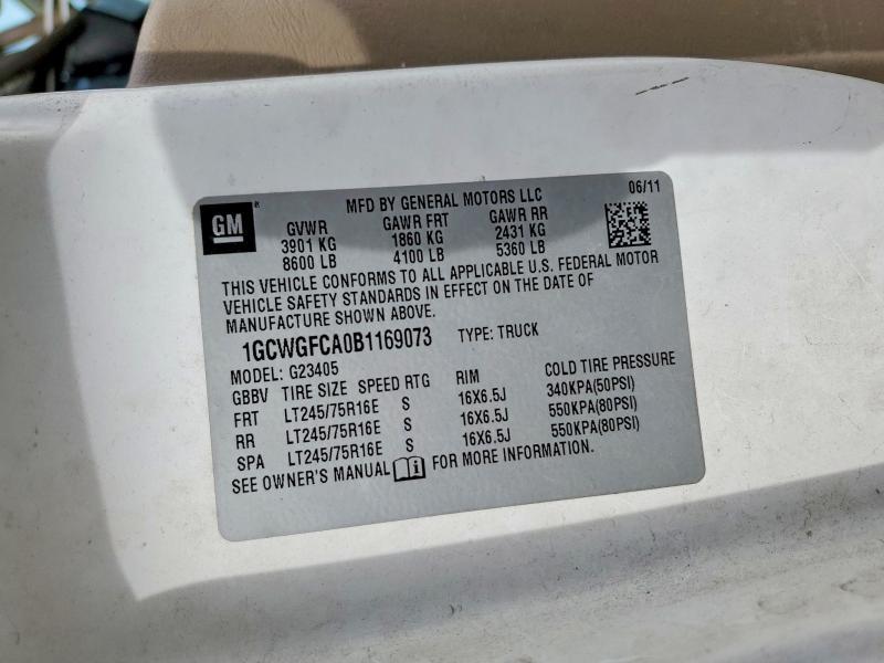 2011 Chevrolet Express 2500 Cargo Delivery Van