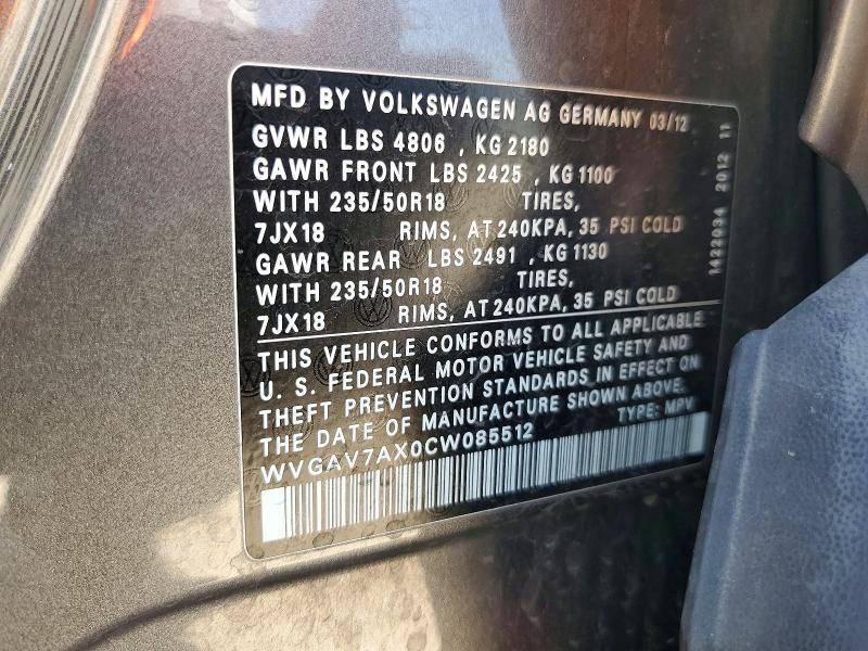 2012 Volkswagen Tiguan s