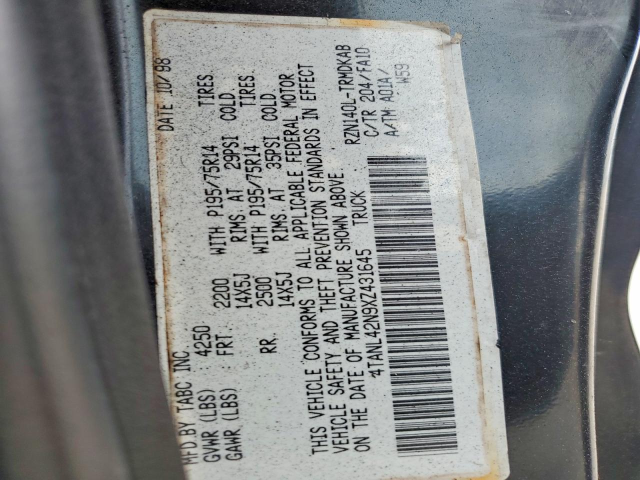 1999 Toyota Tacoma Base