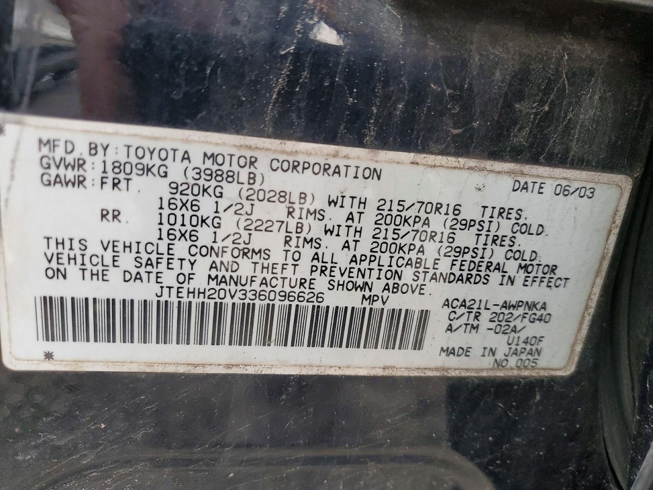 2003 Toyota Rav4 Base