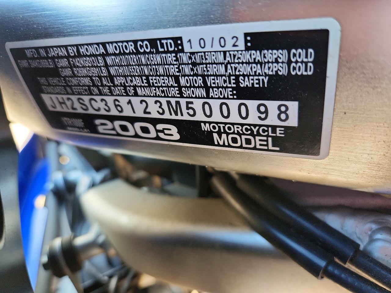 2003 Honda VTR1000 F